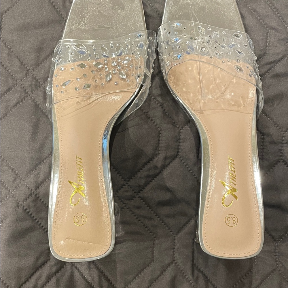 Clear and Tan Women's Shoes